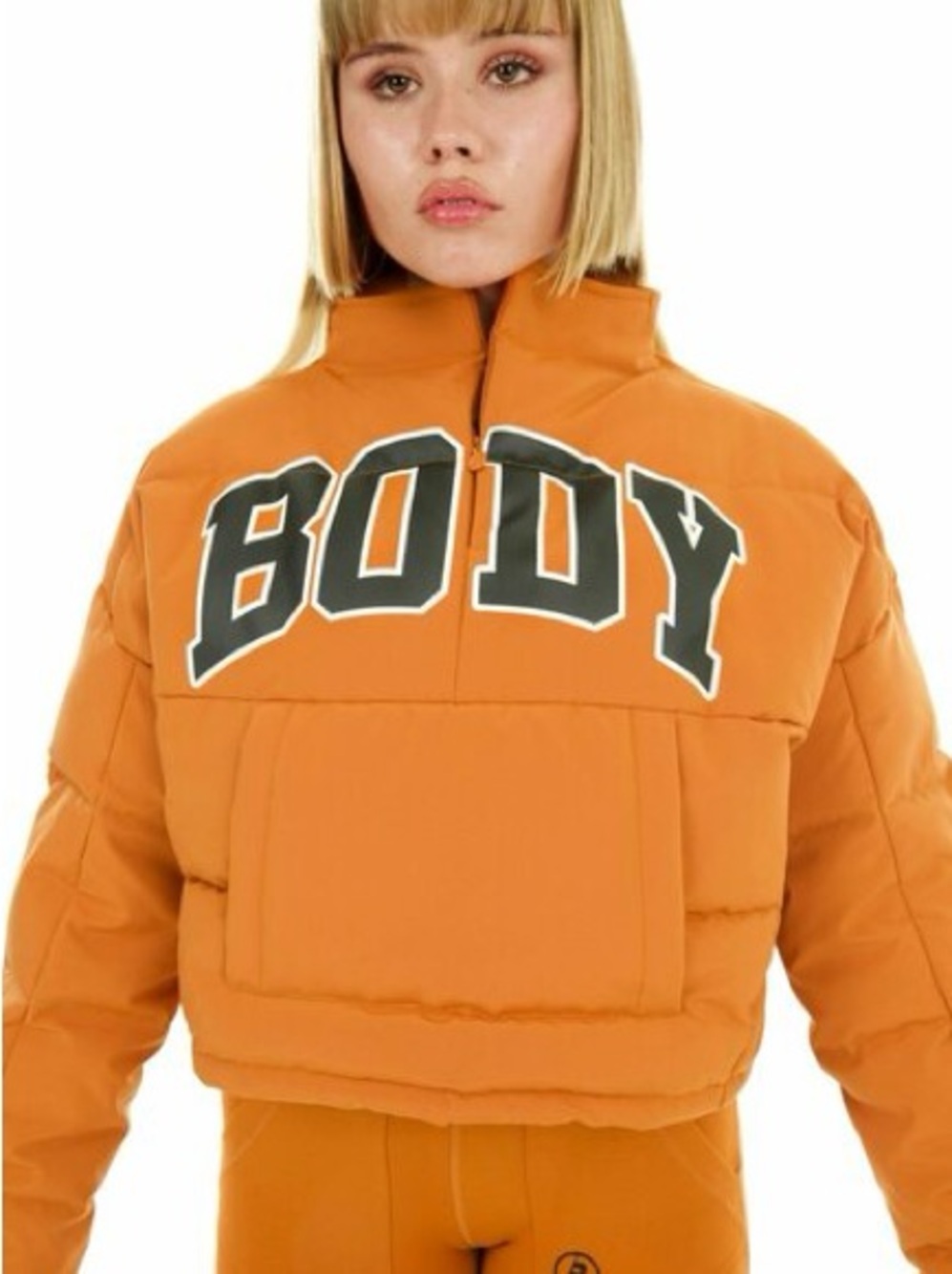 Body by raven camp puffer cropped coat